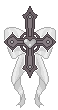 cross and gray ribbon